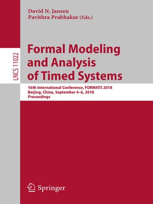cover image of Formal Modeling and Analysis of Timed Systems
